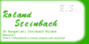 roland steinbach business card